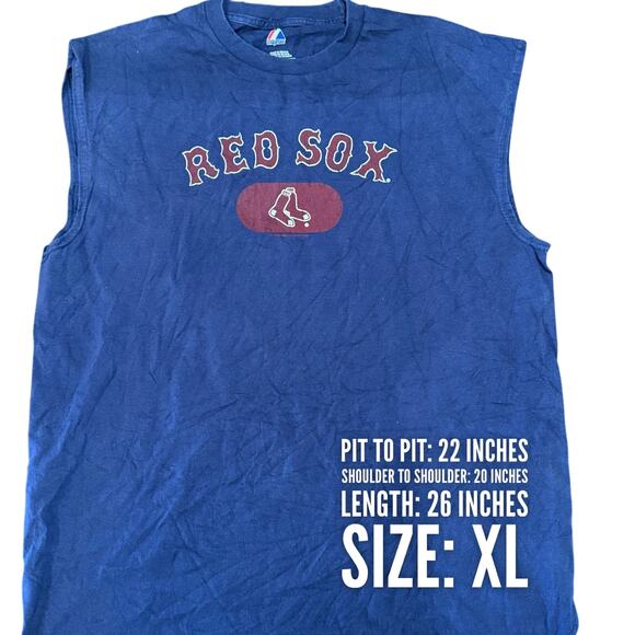 Vintage Tees - MLB Boston Red‎ Sox Graphic Tee*SZ XL*Sleeveless - Picture 2 of 4